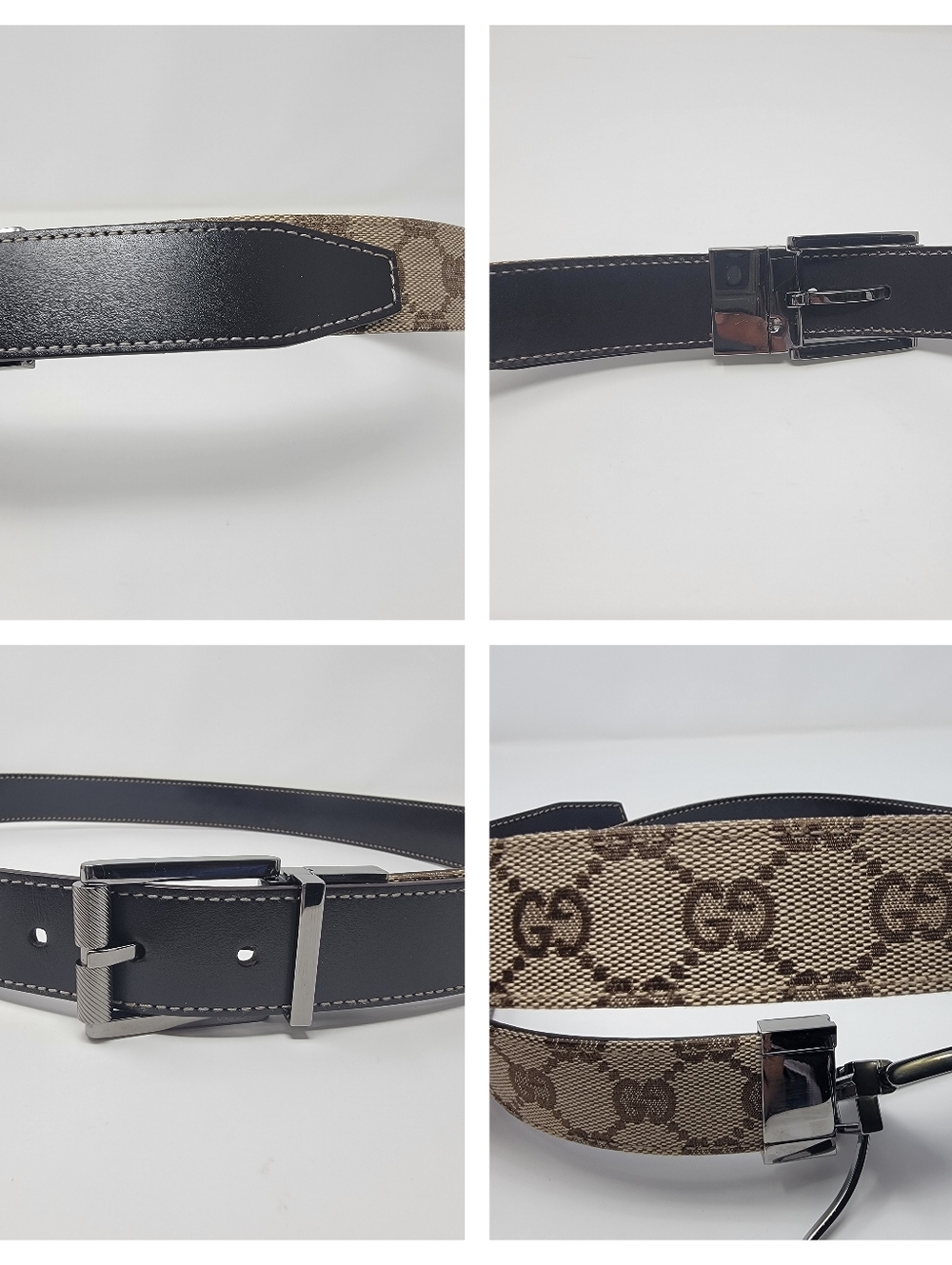 GUCCI GG Supreme Canvas Leather Belt Size 80cm.32inch - Picture 4 of 5